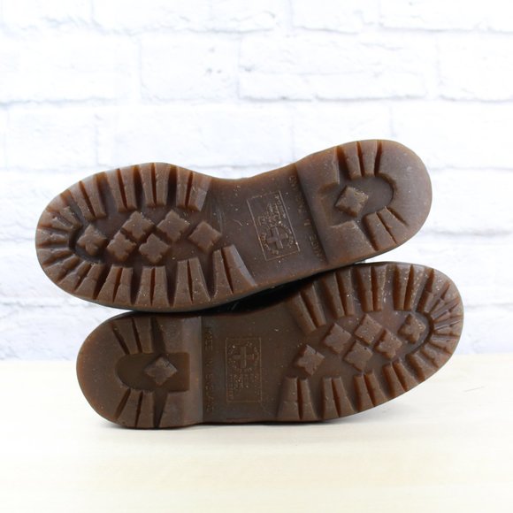 VTG! Dr. MARTENS Black Leather Lace Up Steel Toe C - Picture 8 of 8